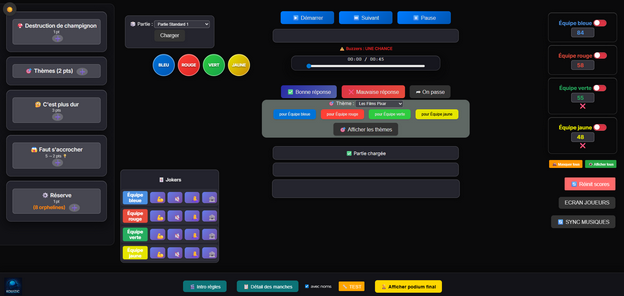Interface quiz Kouizic